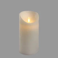 Candela Rustic Bianca h 15 cm