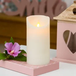 Candela Rustic Bianca h 15 cm