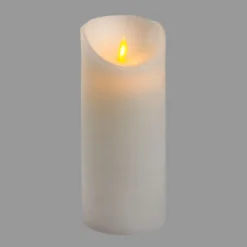 Candela Rustic Bianca h 18 cm