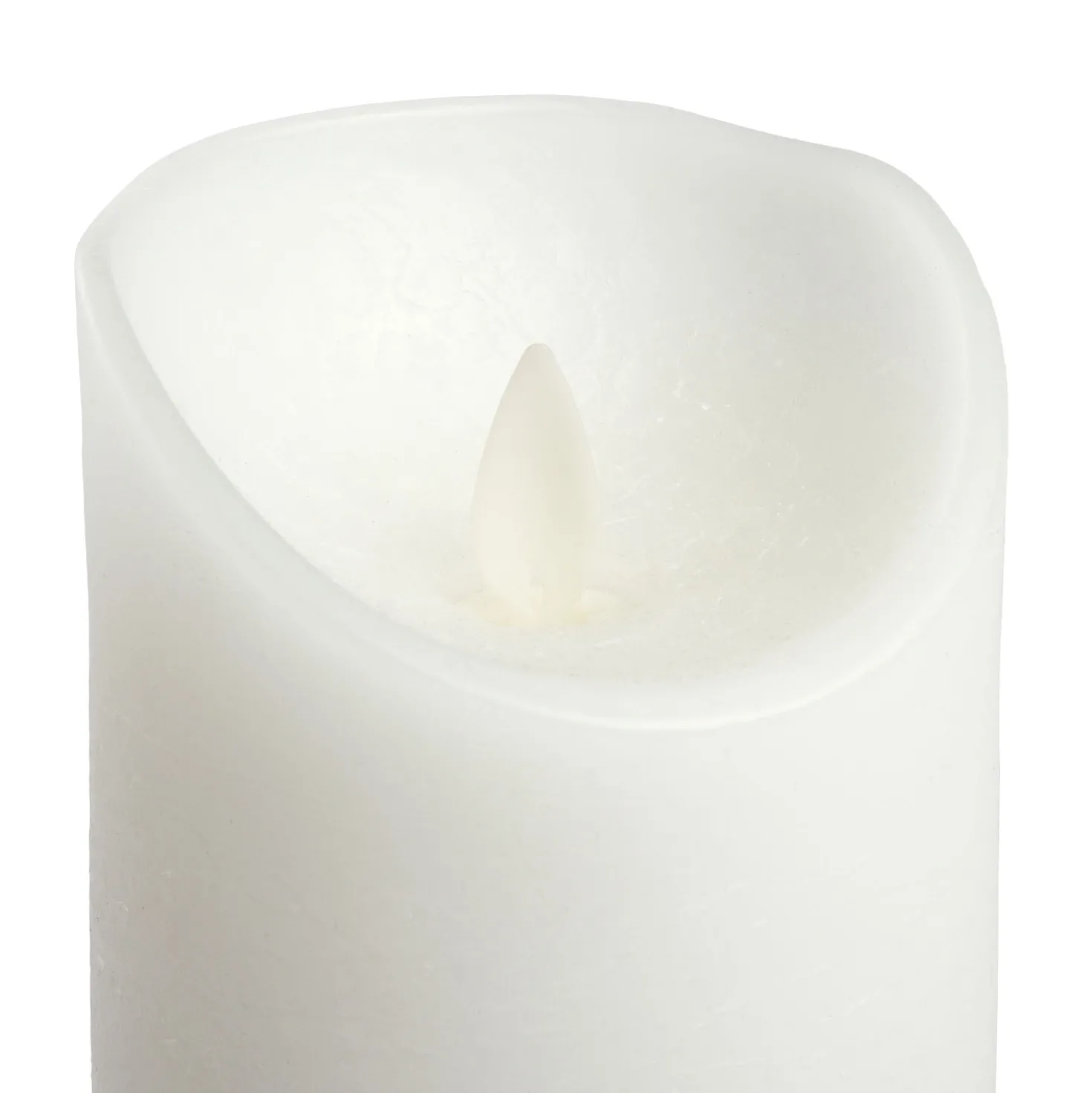 Candela Rustic Bianca h 18 cm