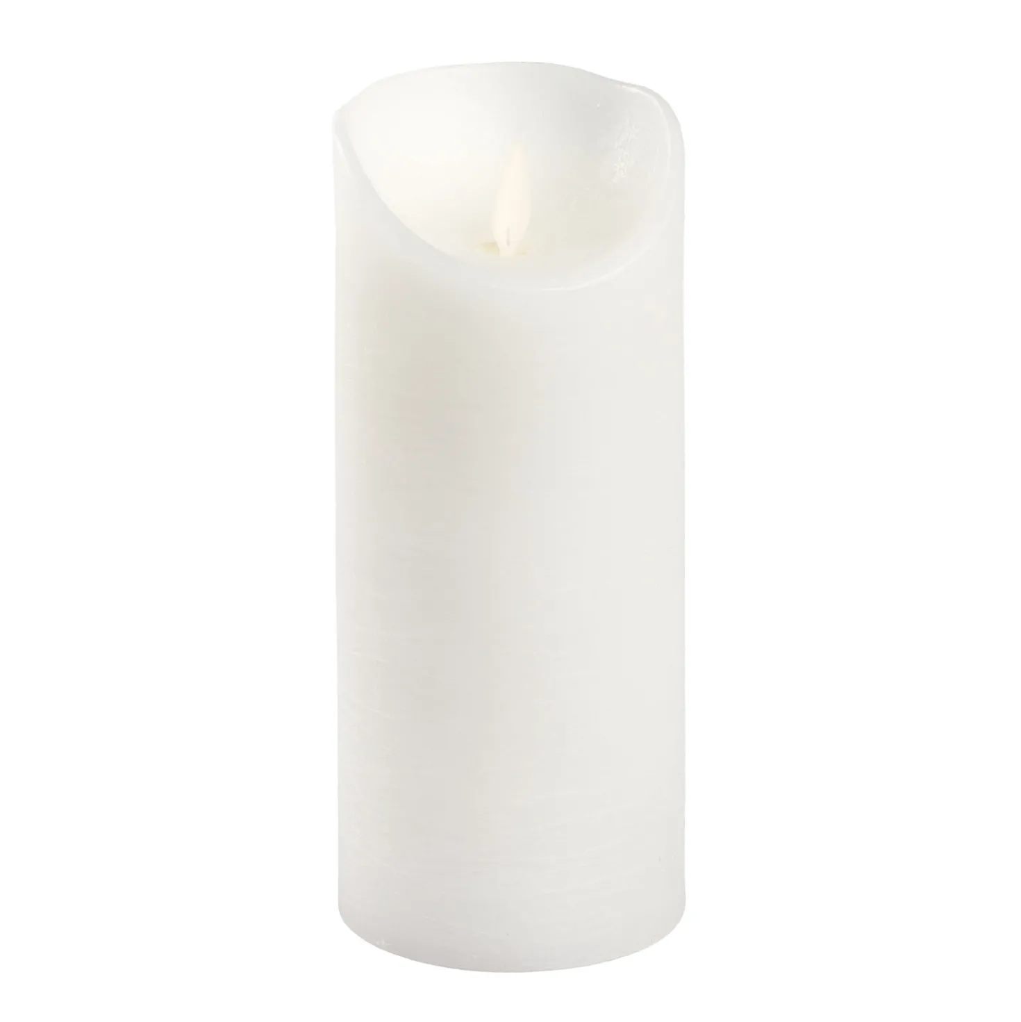 Candela Rustic Bianca h 18 cm