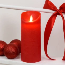 Candela Rustic Rossa h 18 cm