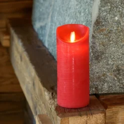 Candela Rustic Rossa h 18 cm