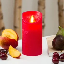 Candela Rustic Rossa h 15 cm