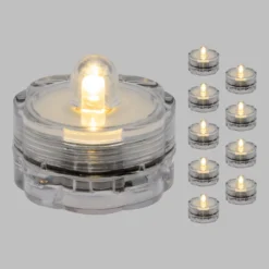10 candeline led sommergibili, bianco caldo