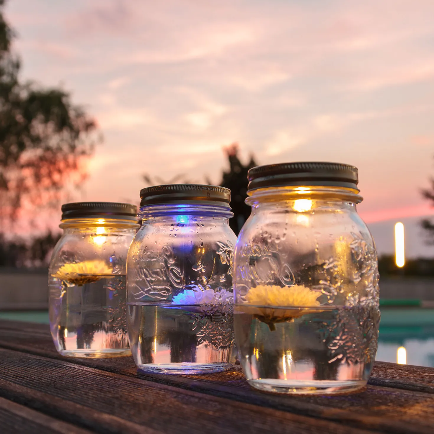 10 candeline led sommergibili, bianco caldo