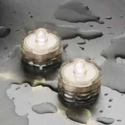 2 candeline led sommergibili, bianco caldo