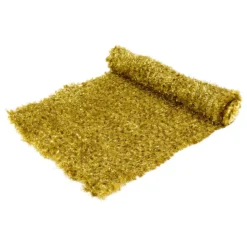 Carpet di finto pino oro metallico professionale h. 1 x 5m, maglia 5 x 5 cm