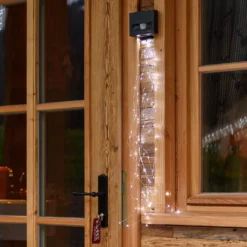 Cascata di luce, 100 microled bianco freddo