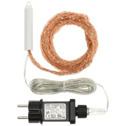 Cascata di luce rame, 600 microled bianco extra caldo