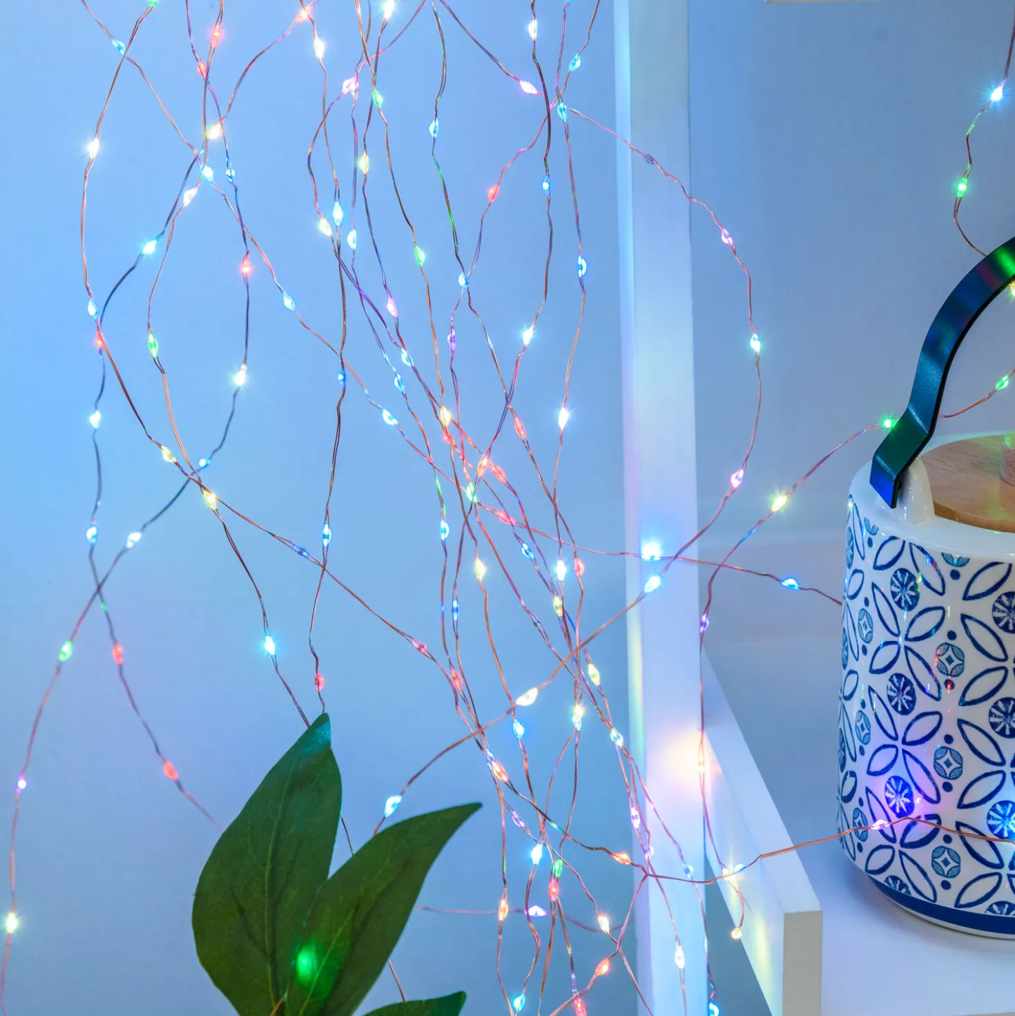 Cascata di luce rame, 320 microled multiflash RGB