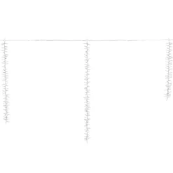 Cascata di luci Connect+ 3 nastri, 300 led bianco caldo, cavo trasparente, prolungabile