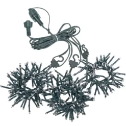 Cascata di luci Connect+ 3 nastri, 300 led bianco caldo, cavo verde, prolungabile