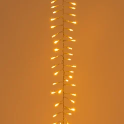 Cascata di luci Connect+ 3 nastri, 600 led bianco caldo, cavo trasparente, prolungabile