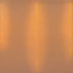 Cascata di luci Connect+ 3 nastri, 600 led bianco caldo, cavo trasparente, prolungabile
