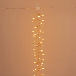 Cascata di luci Connect+ 3 nastri, 600 led bianco caldo, cavo trasparente, prolungabile