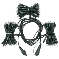 Cascata di luci 3 x h 1 m, maxiled bianco caldo e freddo, prolungabile, cavo verde, IP67