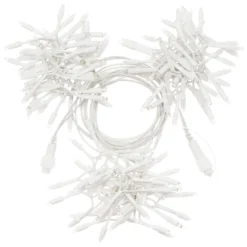 Cascata di luci 3 x h 1 m, maxiled bianco caldo e freddo, prolungabile, cavo bianco, IP67