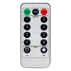 Catena a batteria 7,2 m, 180 led bianco caldo, cavo trasparente, con telecomando