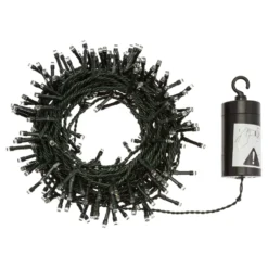 Catena a batteria 9,60 m, 240 led bianco caldo