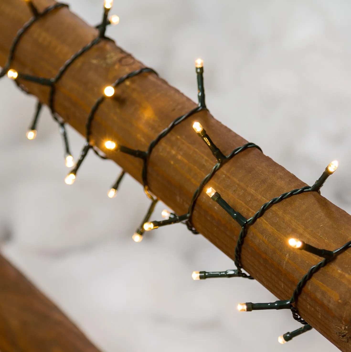 Catena a batteria 9,60 m, 240 led bianco caldo