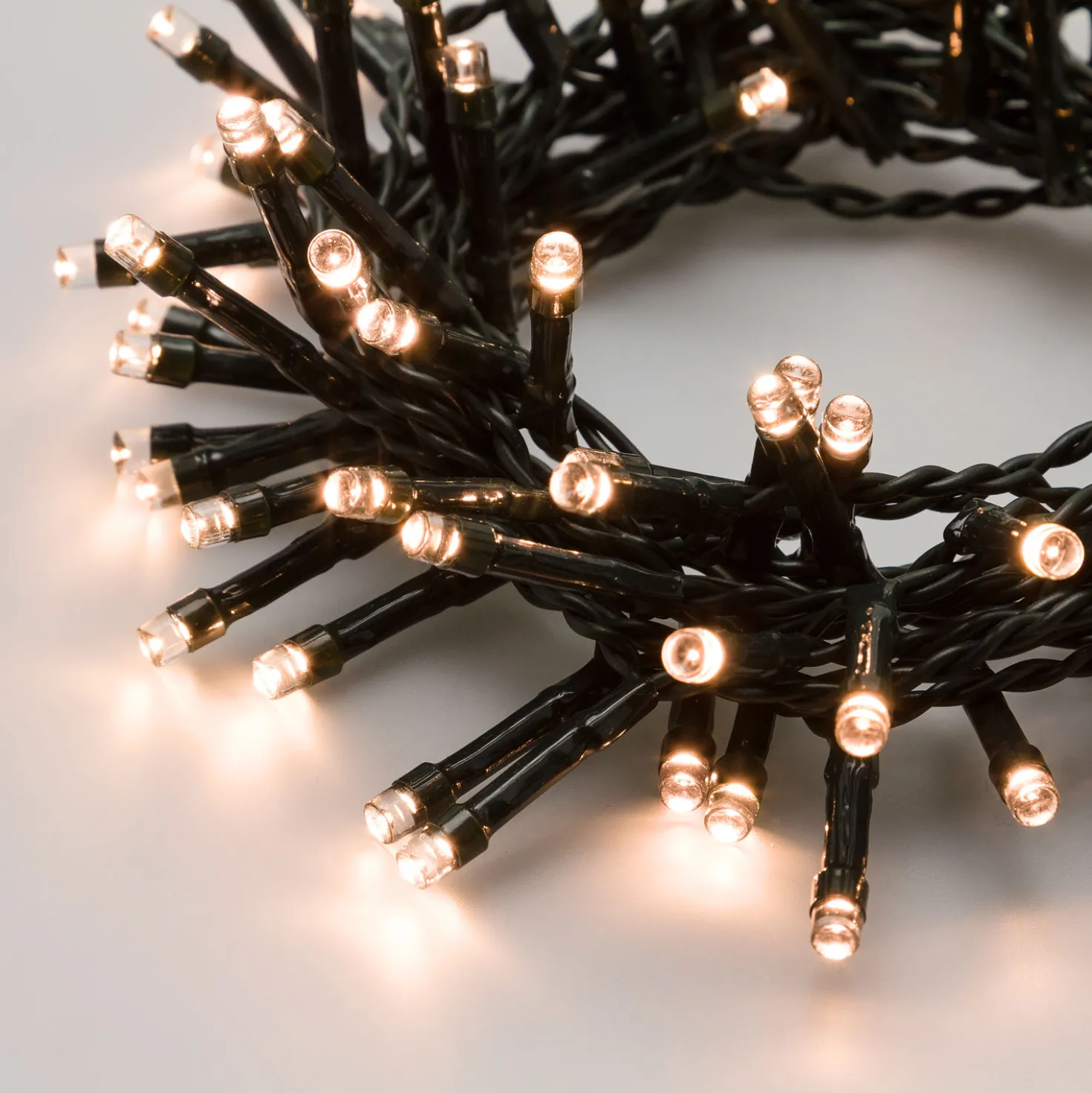 Catena a batteria 9,60 m, 240 led bianco caldo