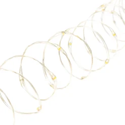 Catena argento 37,5 m, 500 microled bianco caldo