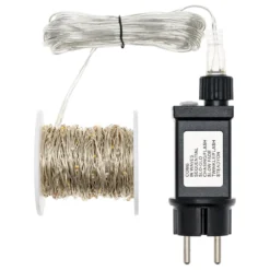 Catena argento 22,5 m, 300 microled bianco caldo
