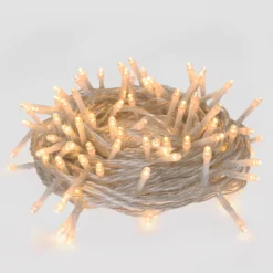 Catena Connect+ 12 m, 120 led bianco caldo, cavo trasparente, prolungabile