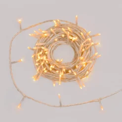 Catena Connect+ 12 m, 120 led bianco caldo, cavo trasparente, prolungabile