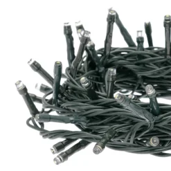 Catena Connect+ 5 m, 50 led bianco caldo, cavo verde, prolungabile
