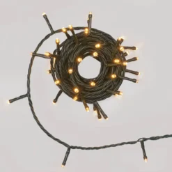Catena Connect+ 5 m, 50 led bianco caldo, cavo verde, prolungabile