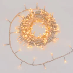 Catena Connect+ 12 m, 240 led bianco caldo, cavo trasparente, prolungabile