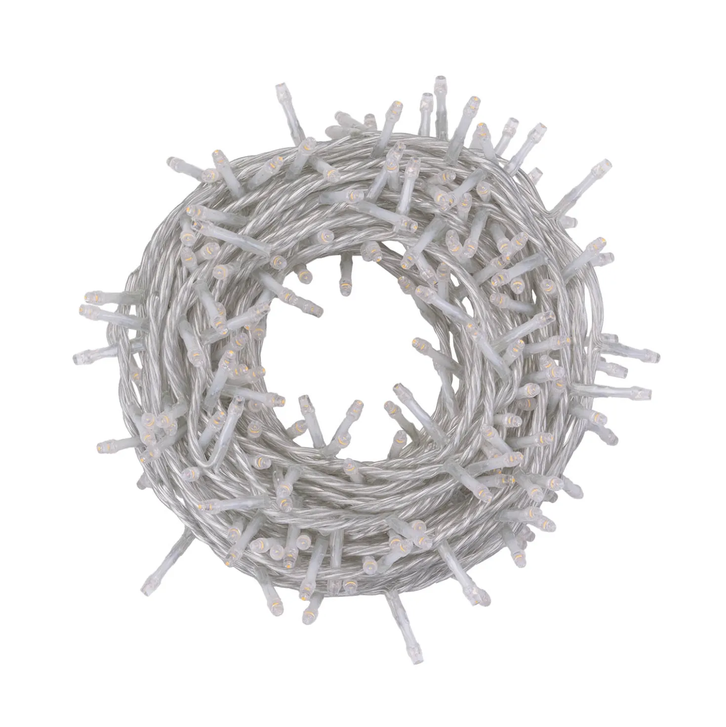 Catena Connect+ 12 m, 240 led bianco caldo, cavo trasparente, prolungabile