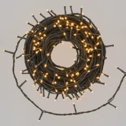 Catena Connect+ 25 m, 250 led bianco caldo, cavo verde, prolungabile