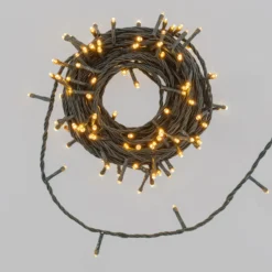 Catena Connect+ 12 m, 120 led bianco caldo, cavo verde, prolungabile