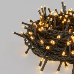 Catena Connect+ 12 m, 240 led bianco caldo, cavo verde, prolungabile