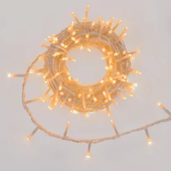 Catena Connect+ 8 m, 160 led bianco caldo, cavo trasparente, prolungabile