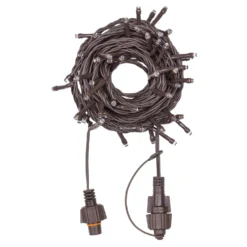 Catena Connect+ 5 m, 50 led bianco caldo, cavo marrone, prolungabile