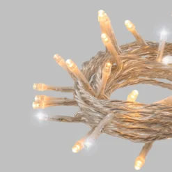 Catena Connect+ 8 m, 80 led bianco caldo e bianco freddo, cavo trasparente, prolungabile