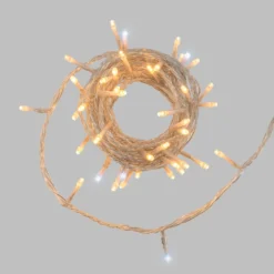 Catena Connect+ 8 m, 80 led bianco caldo e bianco freddo, cavo trasparente, prolungabile