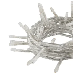 Catena Connect+ 8 m, 80 led bianco caldo e bianco freddo, cavo trasparente, prolungabile