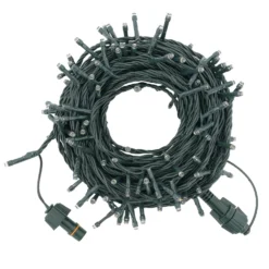 Catena Connect+ 12 m, 120 led bianco caldo e bianco freddo, cavo verde, prolungabile