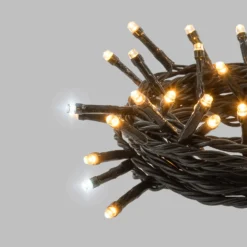 Catena Connect+ 8 m, 80 led bianco caldo e bianco freddo, cavo verde, prolungabile