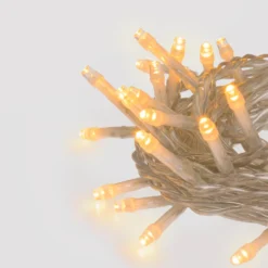 Catena Connect+ 8 m, 80 led bianco caldo, cavo trasparente, prolungabile