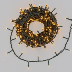 Catena Connect+ 25 m, 500 led bianco caldo, cavo verde, prolungabile