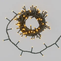 Catena Connect+ 8 m, 160 led bianco caldo, cavo verde, prolungabile