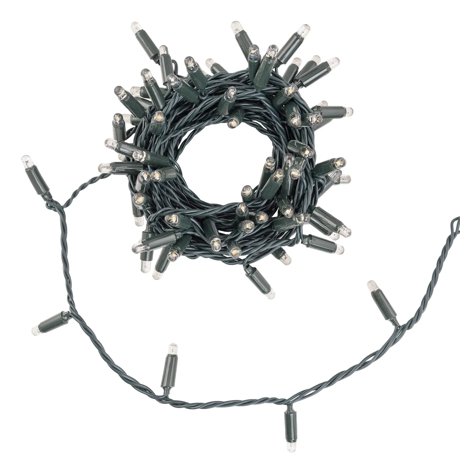 Catena Connect ProLine 36V, 8 m, 80 maxiled bianco caldo, cavo verde, prolungabile
