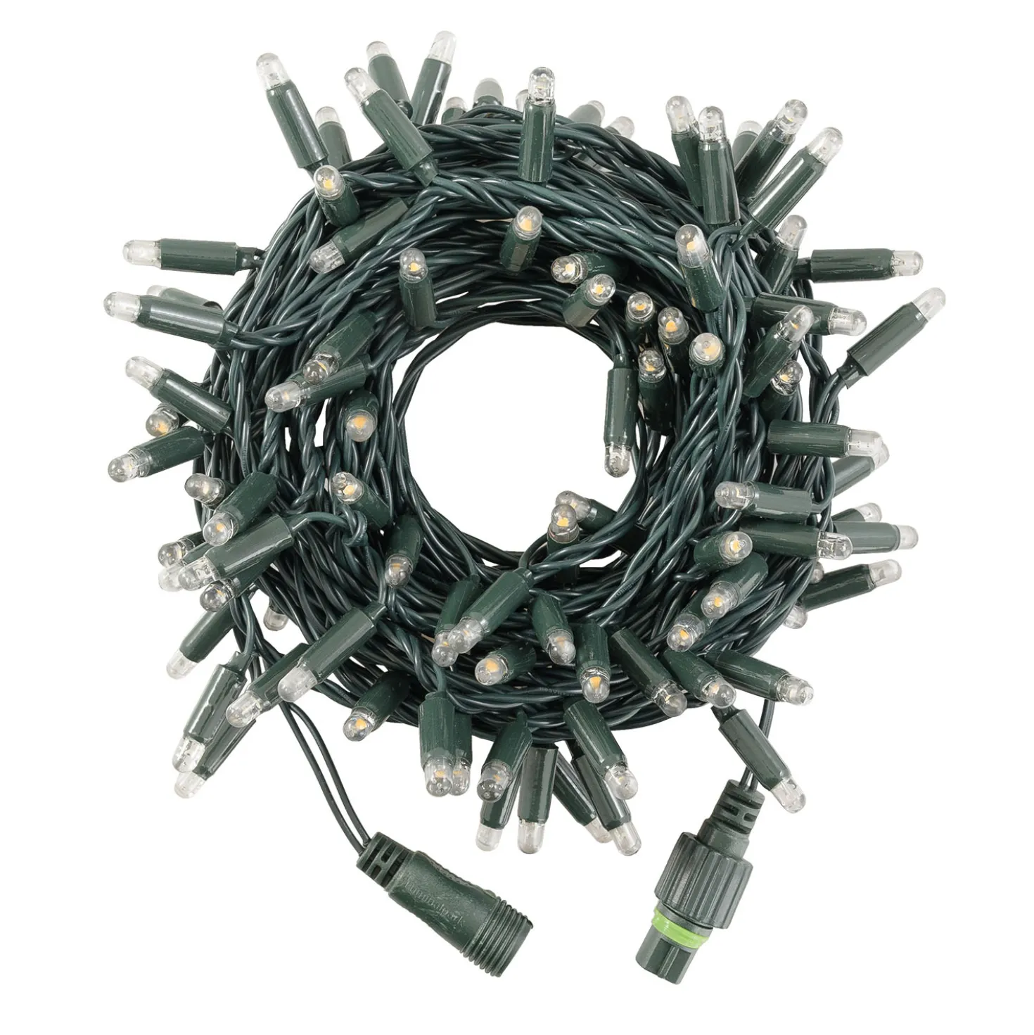 Catena Connect ProLine 36V, 12 m, 120 maxiled bianco caldo, cavo verde, prolungabile