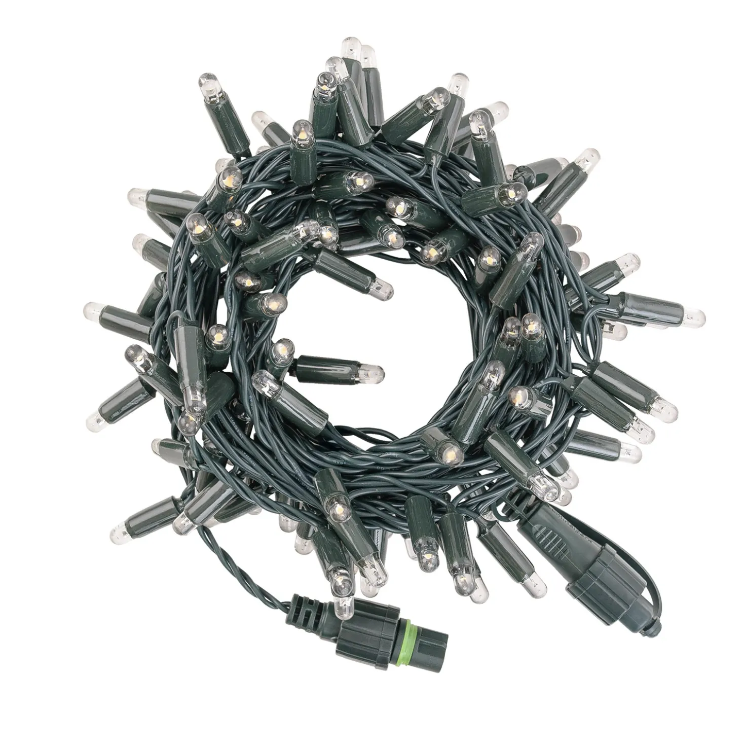 Catena Connect ProLine 36V, 5 m, 100 maxiled bianco caldo, cavo verde, prolungabile